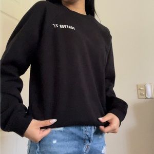 Forever 21 Black Crew Neck